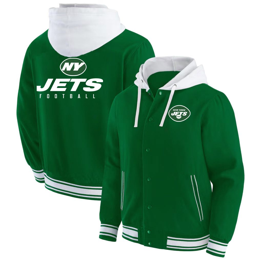 Men 2026 NFL New York Jets  jacket hoodie Green 012